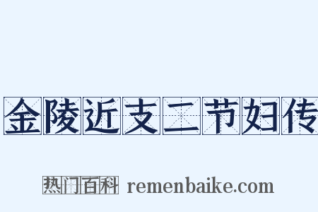 金陵近支二节妇传是什么意思的图片